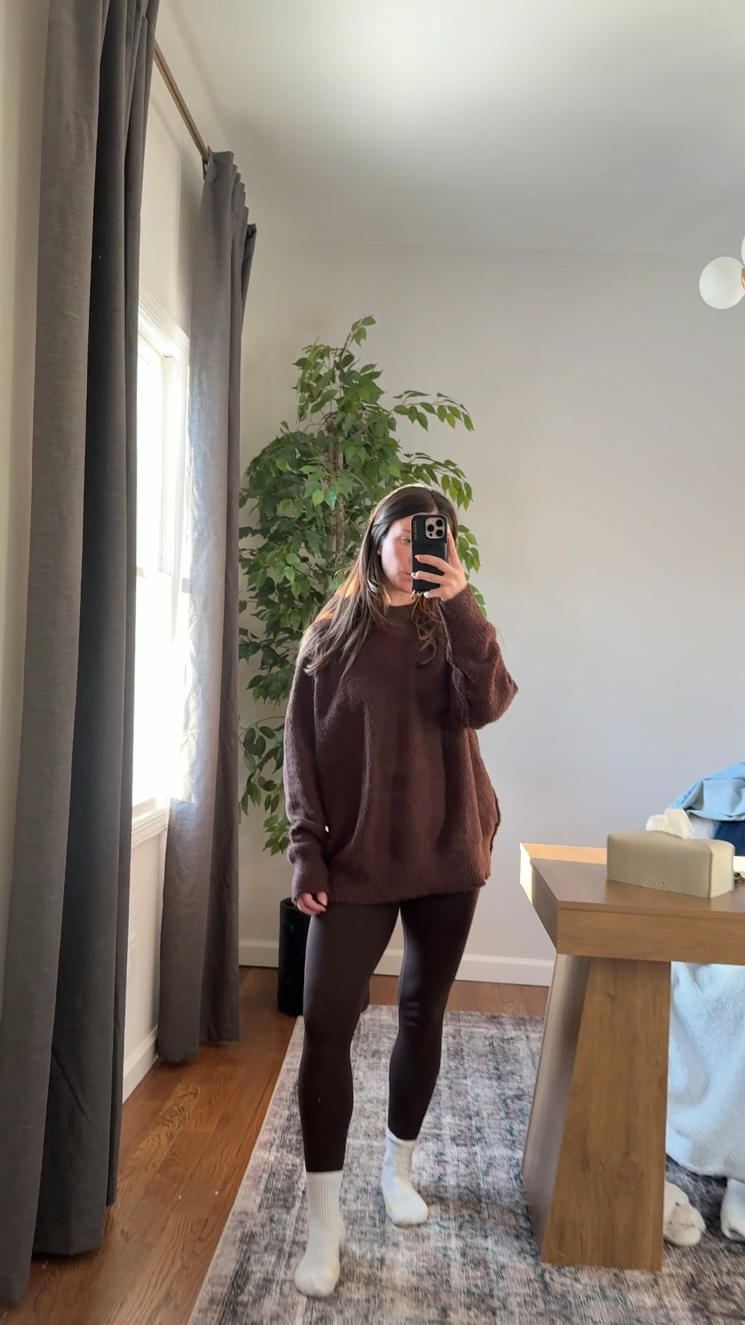 Chocolate brown outfit
Leggings and sweater from Amazon 

#LTKootd #LTKActive #LTKmomlife