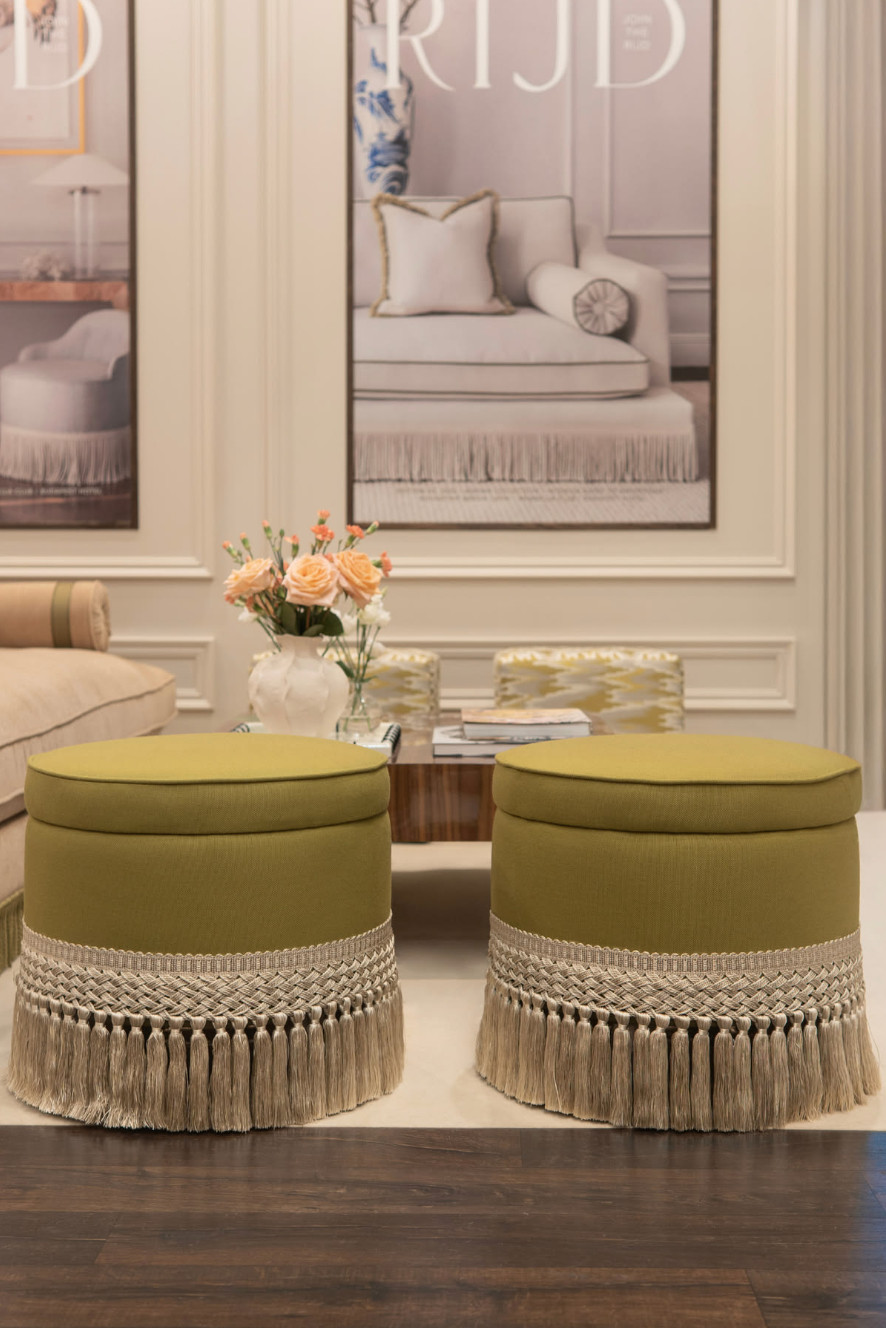 Designer-inspired fringe ottomans, elegant sitting room decor, luxury home styling, chic accent furniture ✨🤍

These fringe ottomans instantly make a space feel elevated and editorial. I love how the soft olive tone adds warmth while the tassel detailing gives that high-end designer look you’d see in a luxury boutique hotel or magazine spread. Perfect for layering into a feminine, sophisticated living room aesthetic. #homedecor #luxuryliving #interiordesign #designerinspired #livingroomdecor #accentfurniture #ottoman #neutralhome #eleganthome #ltkhome 

 #LTKHome