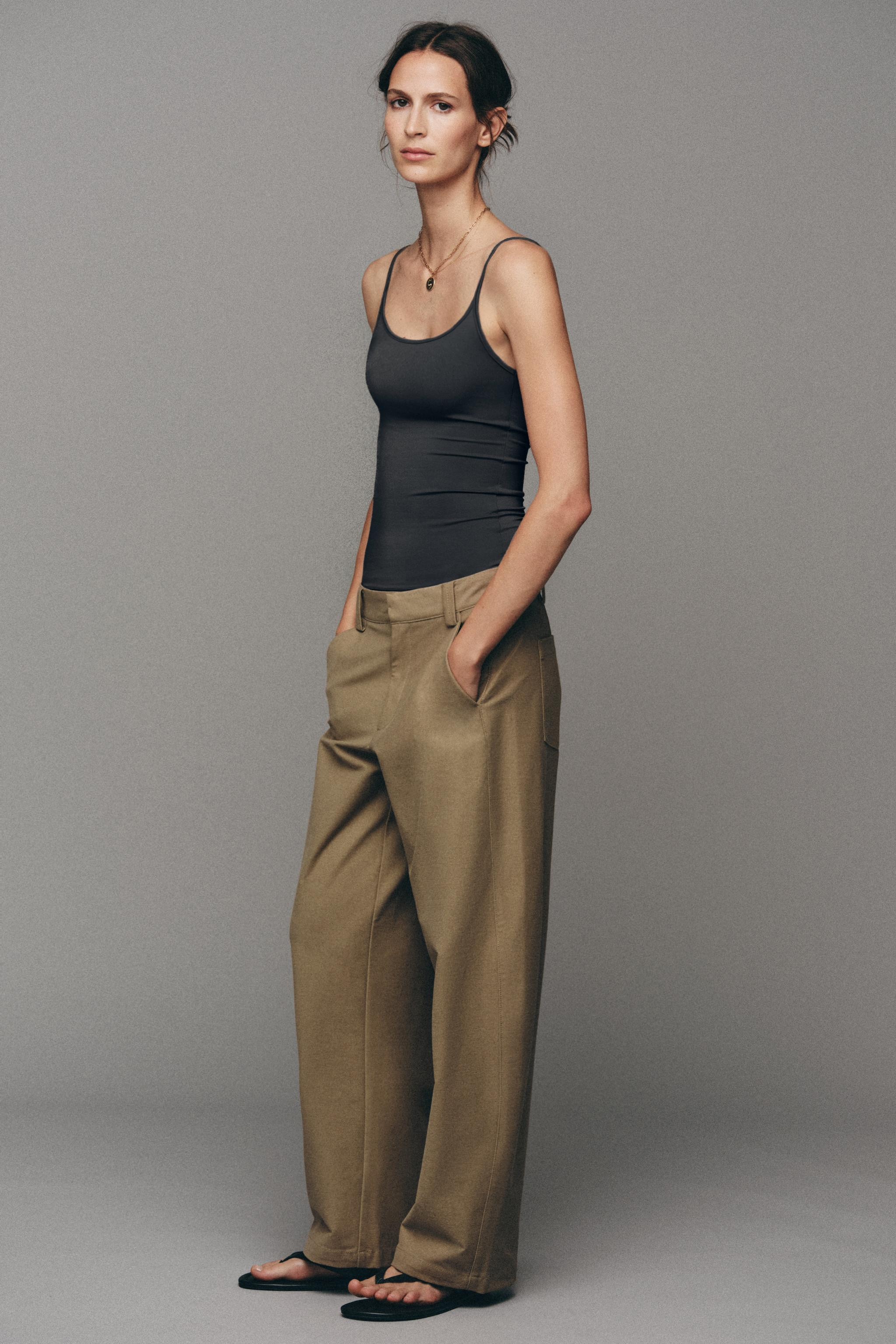 POLYAMIDE THIN STRAP T-SHIRT | Zara NL