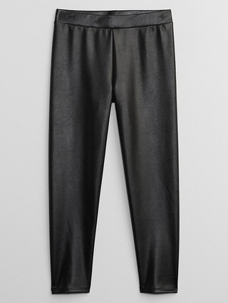 Kids Faux-Leather Leggings | Gap Factory