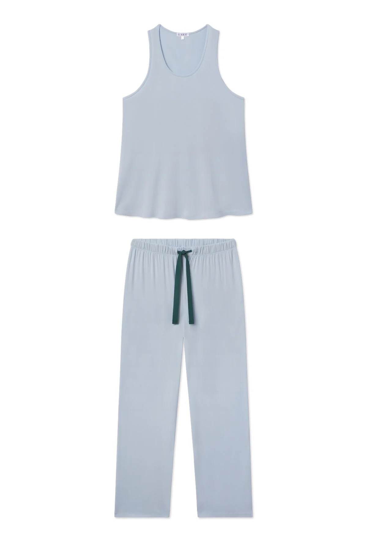 DreamModal Ribbon Tank-Long Set in Polar | Lake Pajamas
