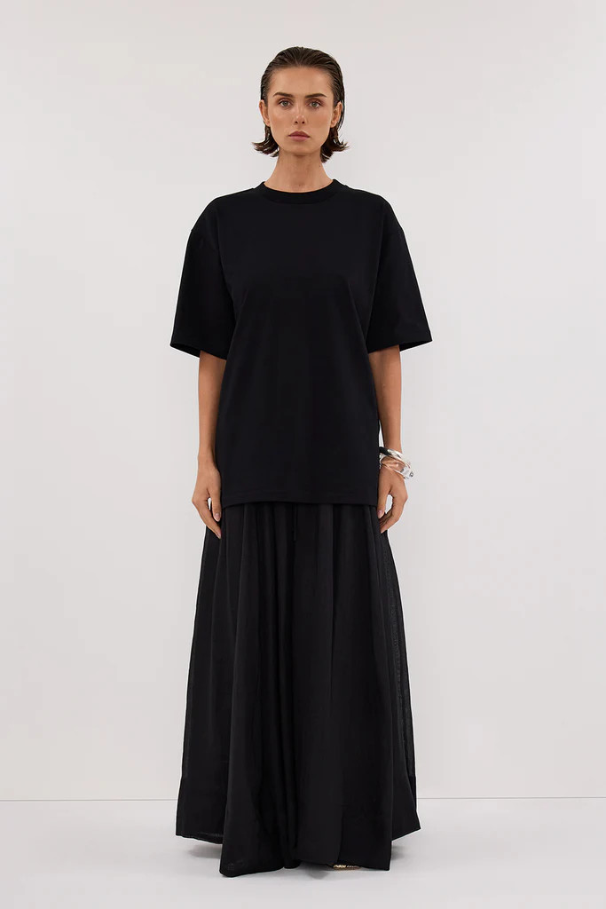 NOAH BLACK LONGLINE TEE | DISSH