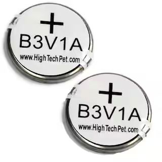 High Tech Pet 0.63 in. x 0.63 in. Required Battery for MS-4 Ultrasonic Pet Collar (2-Pack) B-3V1A... | The Home Depot