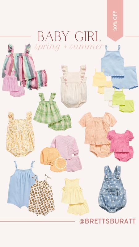 So many cute baby girl finds on sale right now!! All 30% off. || baby girl outfits, ootd, baby clothes, spring, summer 

#LTKSpringSale #LTKkids #LTKbaby