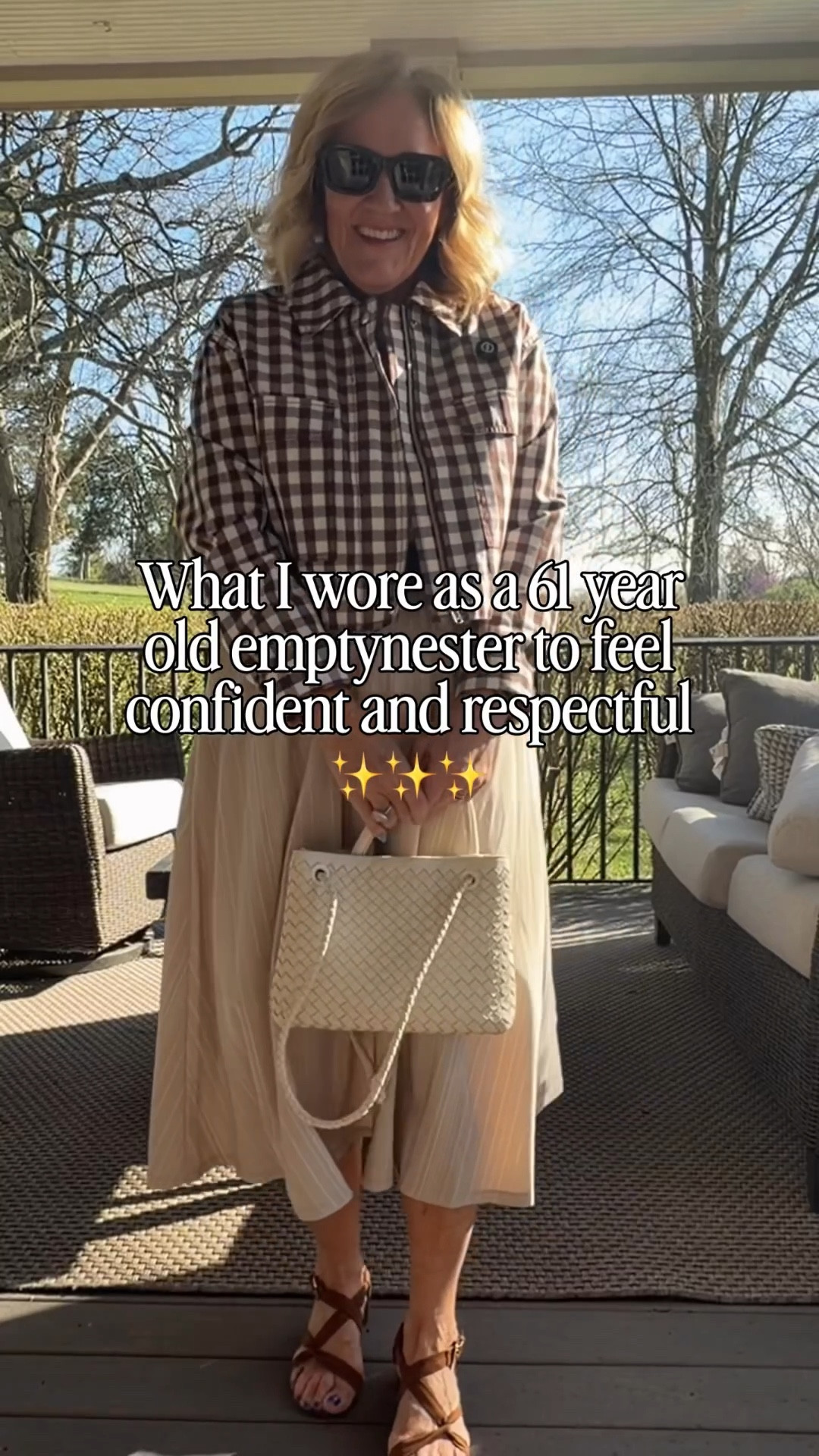 Sure loved this outfit. This dress can be worn on its own casual, off to work or an evening out. Wearing a size 8. 
Gingham jacket size medium 
I’ll link a few cognac block heels too. 



#LTKOver40 #LTKWorkwear #LTKSaleAlert