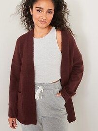 Cozy-Knit Open-Front Cardigan Sweater for Women | Old Navy (US)