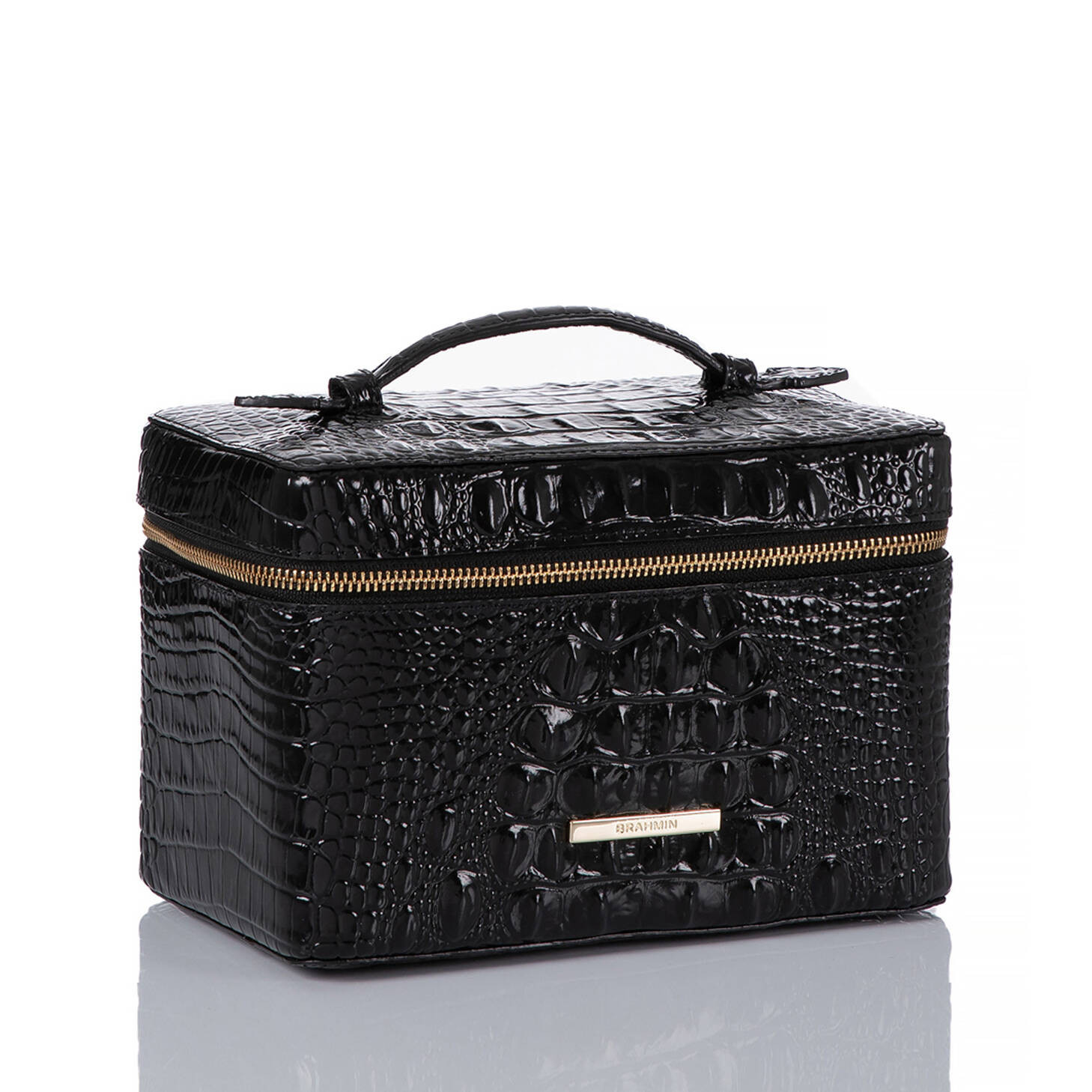 Charmaine Leather Makeup Case | Nocturnal Melbourne | BRAHMIN | Brahmin