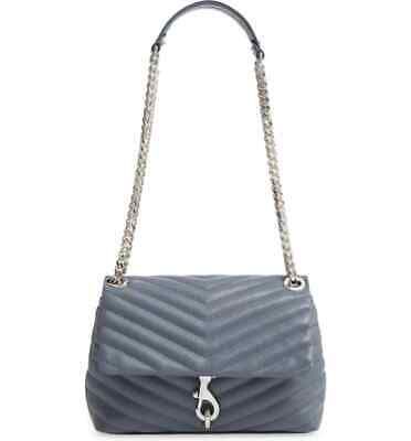 NWT Rebecca Minkoff Edie Crossbody Small Quilted Leather Bag LUNA BLUE AUTHENTIC | eBay AU