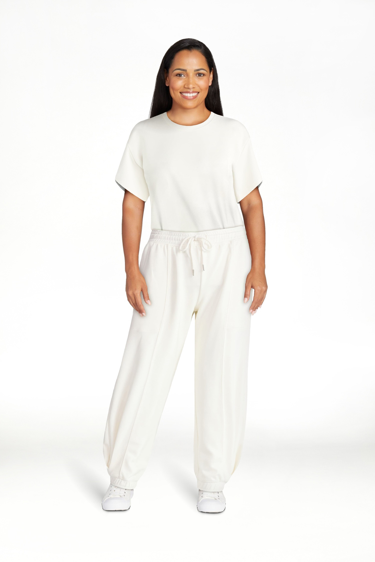 Scoop Women's and Women's Plus New Scubaknit Barrel Pants, Sizes XS-4X | Walmart (US)