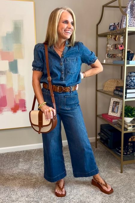 I finally did it! Denim in denim and I love it. These two come together and give the feel of a jumpsuit. 

Use code LISAXSPANX on jeans. I’m wearing a small
Wearing XS top
Use code COAST for 15% off sandals 

#LTKshoecrush #LTKover40 #LTKstyletip