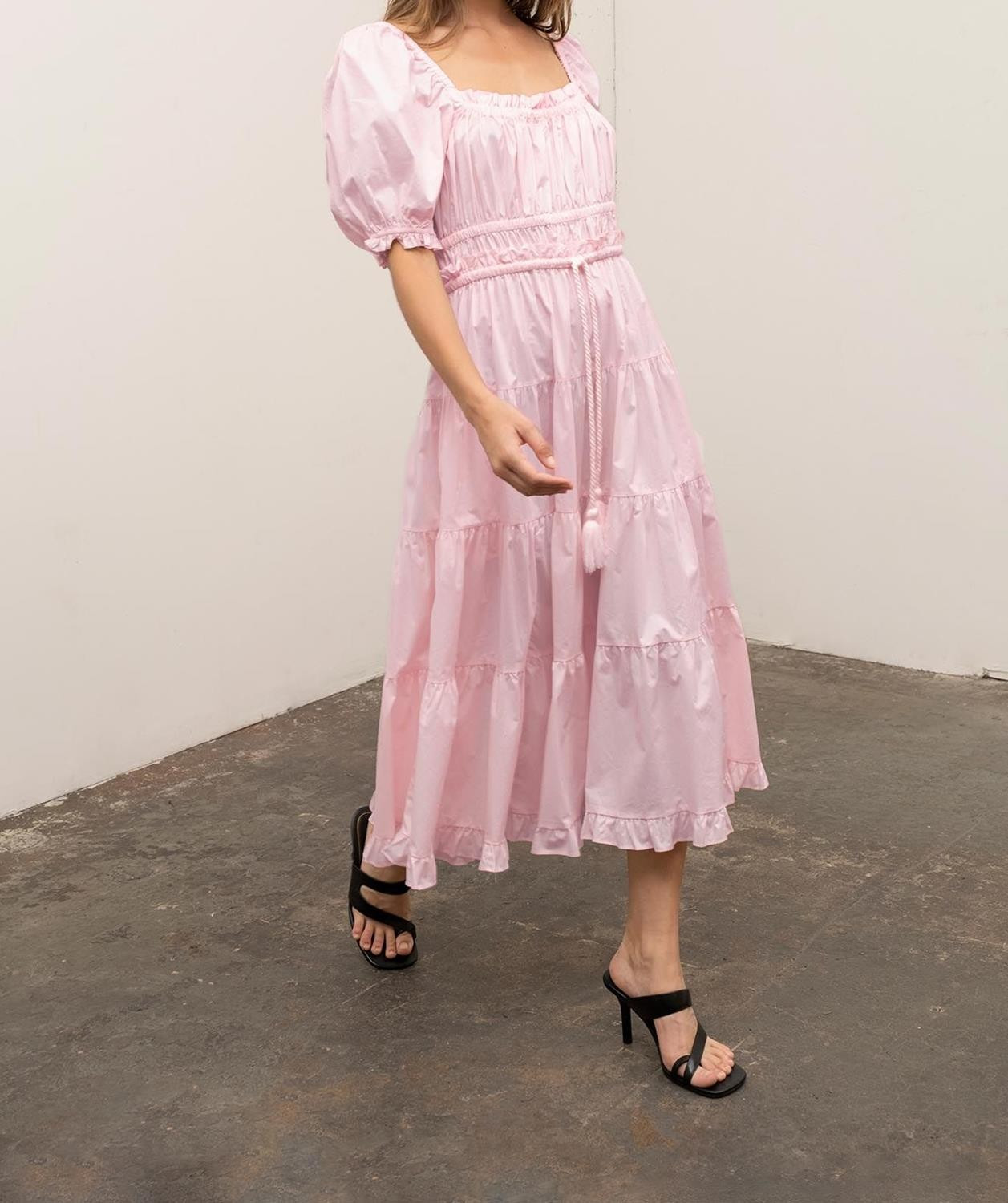 Puff Sleeve Midi Dress | Lord & Taylor