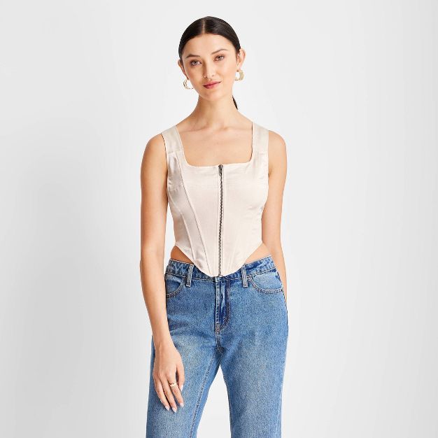 Women's Zip-Front Bustier - Future Collective™ with Kahlana Barfield Brown | Target