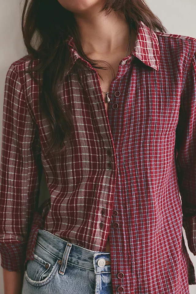We The Free Benny Slim Plaid Button-Down | Free People (Global - UK&FR Excluded)