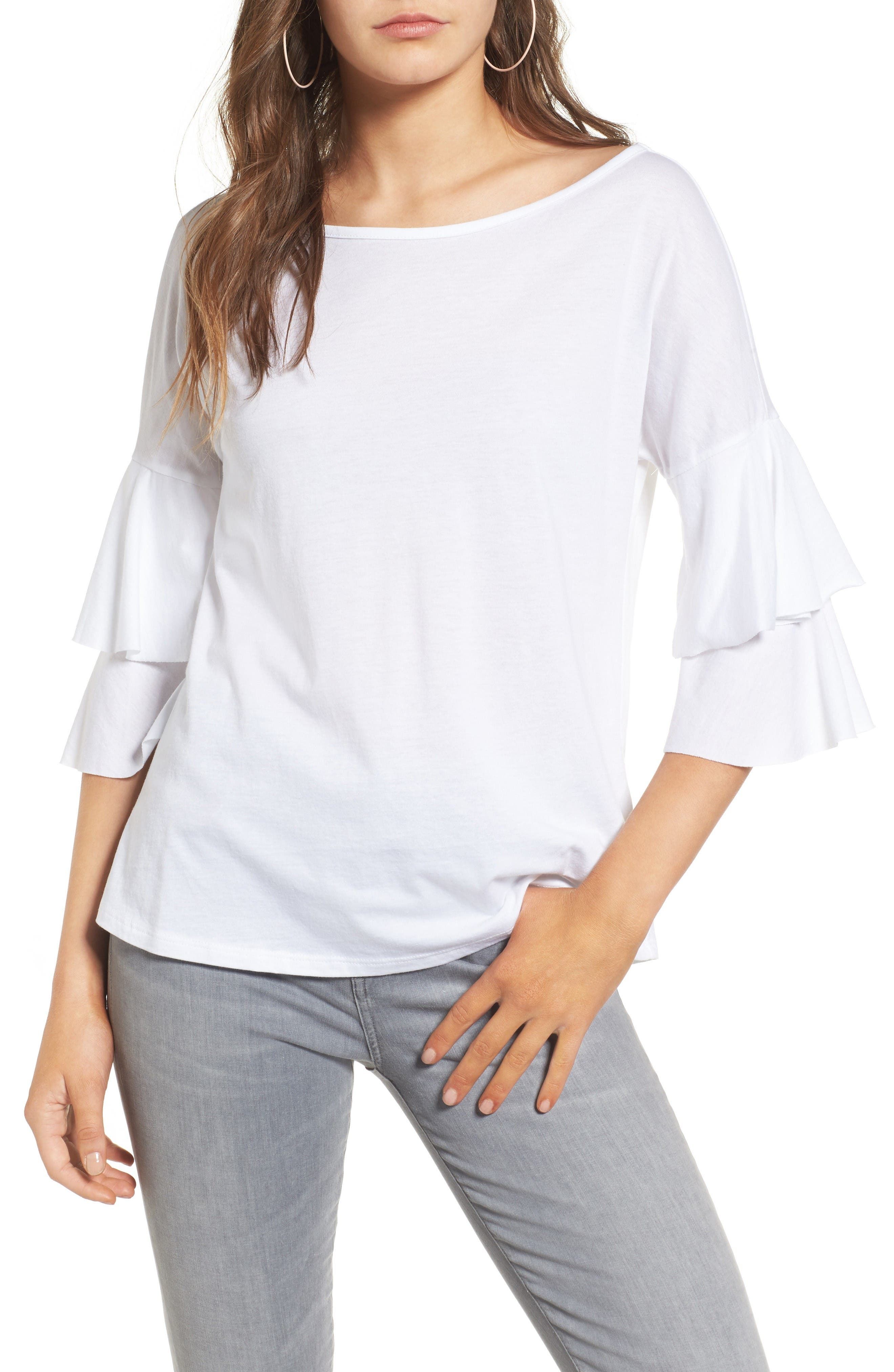 Ruffle Sleeve Tee | Nordstrom