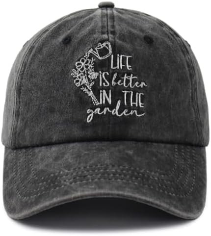 Life is Better in The Garden Hats for Women, Adjustable Cotton Embroidered Gardening Baseball Cap | Amazon (US)