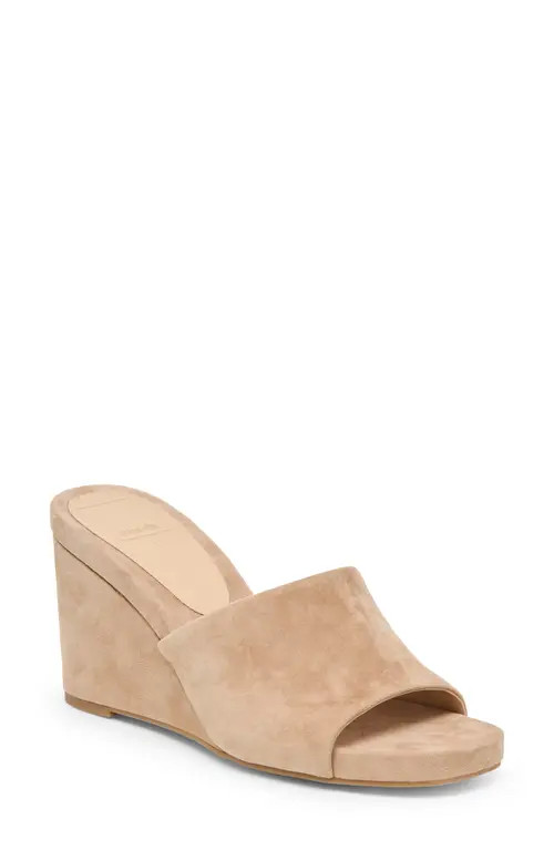Dolce Vita Holta Wedge Sandal in Camel Suede at Nordstrom, Size 11 | Nordstrom