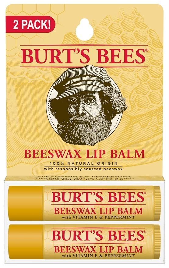 Burts Bees 100% Natural Origin Moisturizing Lip Balm, Beeswax, 2 Tubes in Blister Box | Amazon (US)