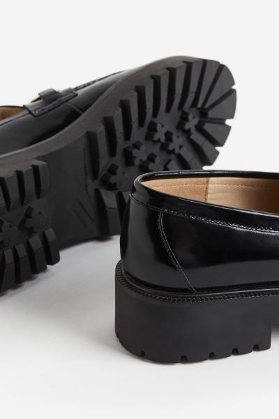 Mocassins en cuir - Noir - FEMME | H&M FR | H&M (FR, IT, ES, PT, BE)