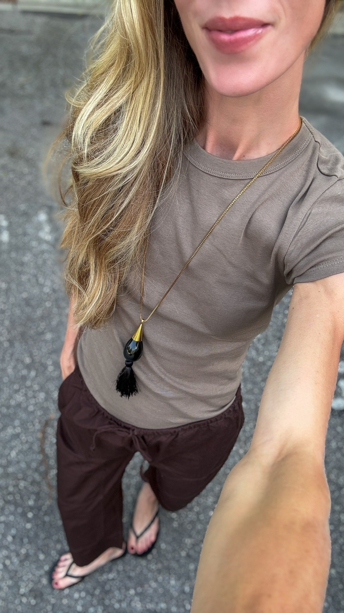 S @jcrew tee, XS pants (size down—fab casual pant for summer to fall! Linked more transitional colors and the cord version). Thong sandals TTS!

#LTKgrwm #LTKootd #LTKSeasonal