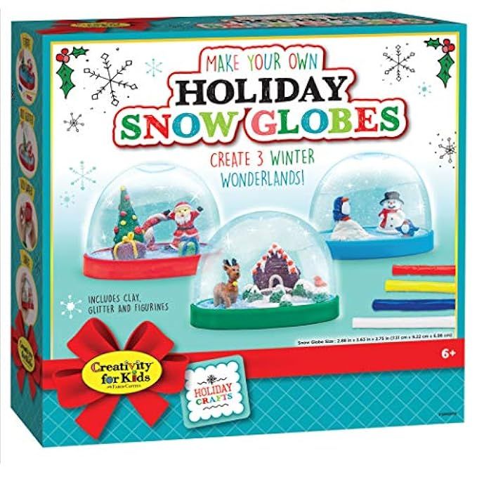 Creativity For Kids Holiday Snow globes - Makes 3 Christmas Snow globes for Kids (New Packaging) | Amazon (US)