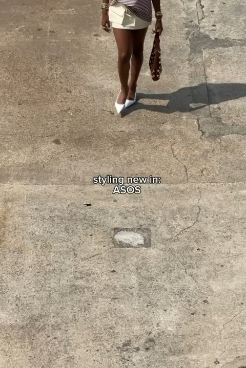 New In Asos, Cream Mini Skirt, Striped Polo Shirt, White Slingback Heels, Striped Blue Shirt, Jeans Hem, Mini Jeans Skirt, Tie In Front Top, One Thong Heels, Striped Mini Dress

#LTKeurope #LTKsummer #LTKstyletip