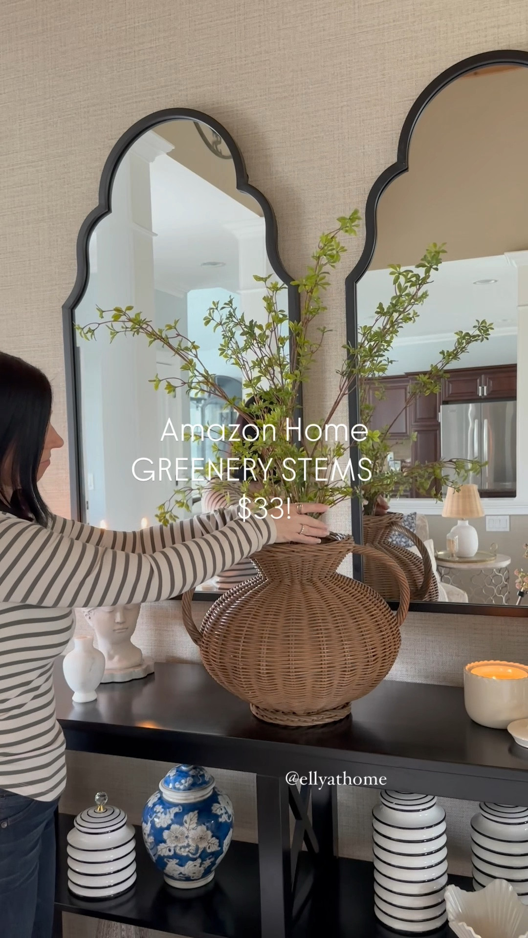 Simple tall greenery stems that make a big statement! Shop greenery, woven vase, candles, spring home decor accessories, throw pillows, spring florals. 

#LTKFindsUnder50 #LTKHome #LTKStyleTip