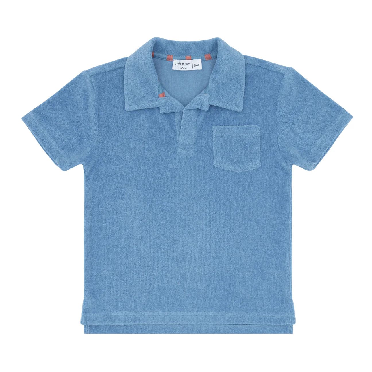 boys surfside blue french terry polo | minnow