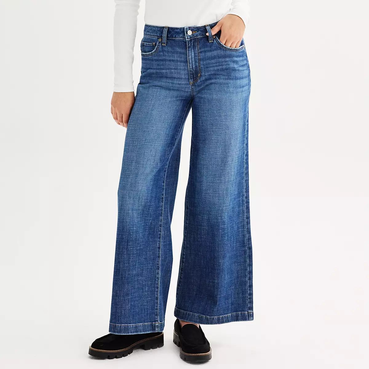 Women's Sonoma Goods For Life® Wide-Leg Jeans | Kohl's