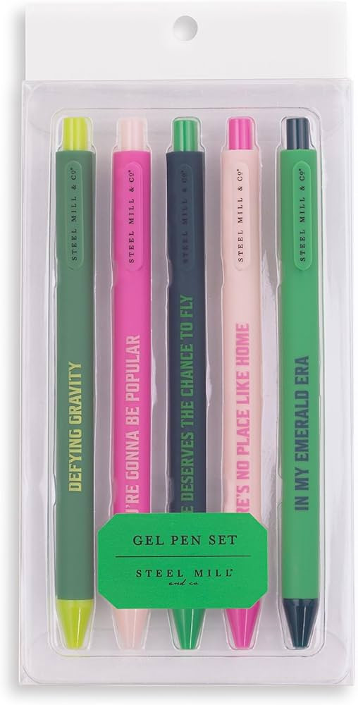 Steel Mill & Co Wicked Gel Pen Set, Cute Journaling Pens for Book Lovers/Librarians/School, Booki... | Amazon (US)