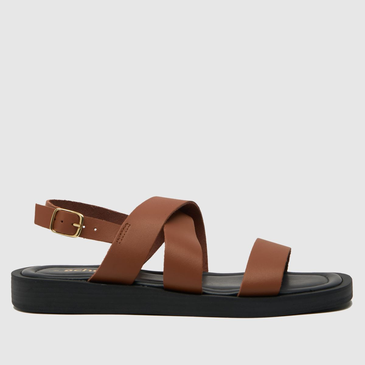 schuh theodora cross strap sandals in tan | Schuh