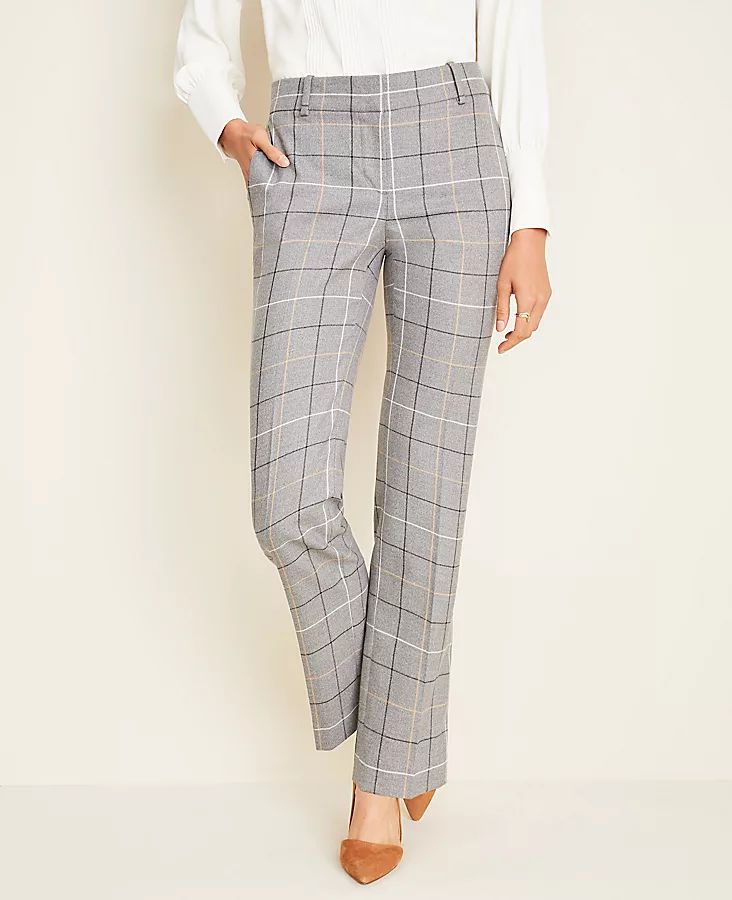 The Petite Straight Pant in Windowpane | Ann Taylor | Ann Taylor (US)