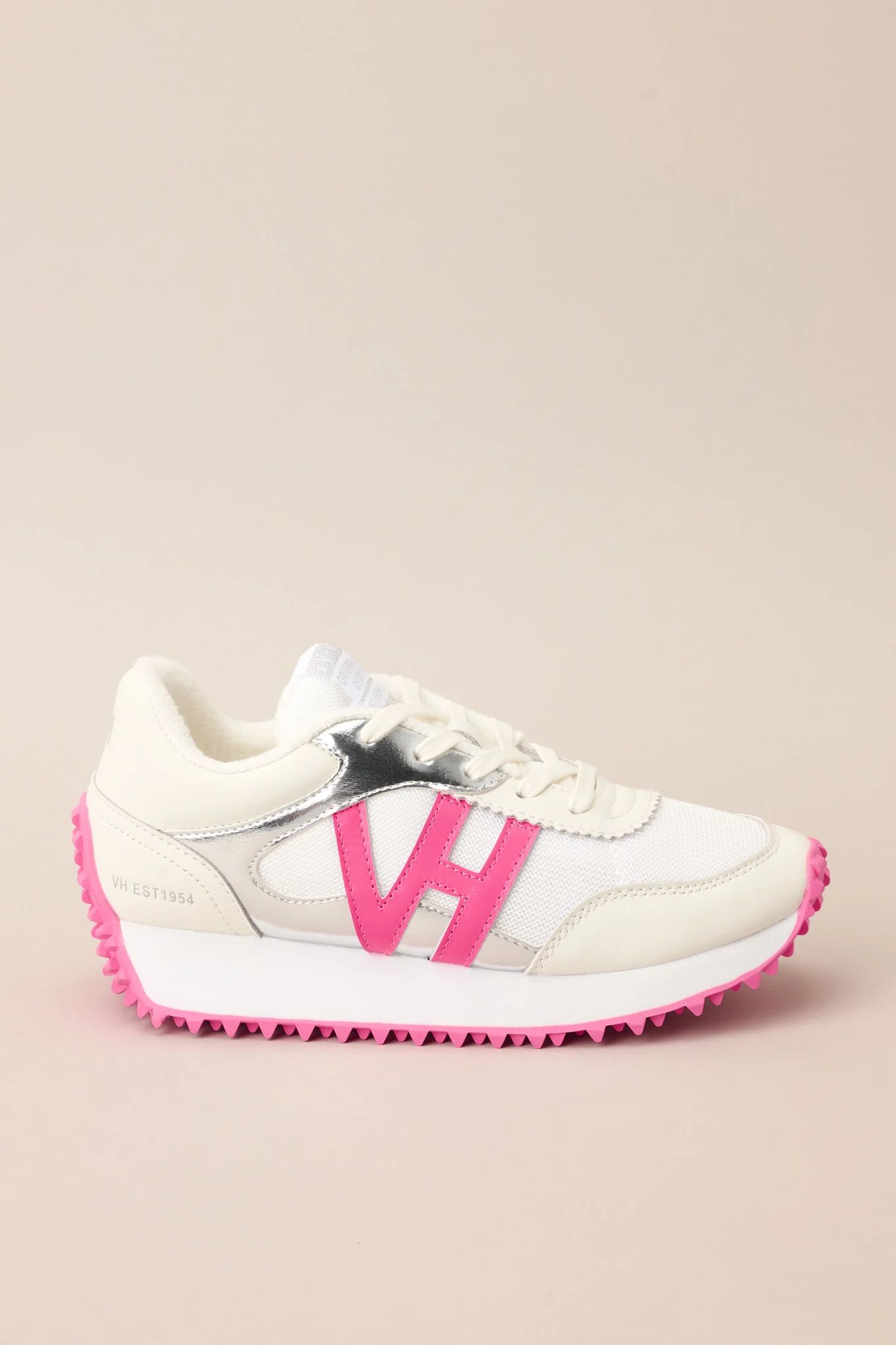 Vintage Havana Cosmic 7 Neon Pink Pop Sneakers | Red Dress