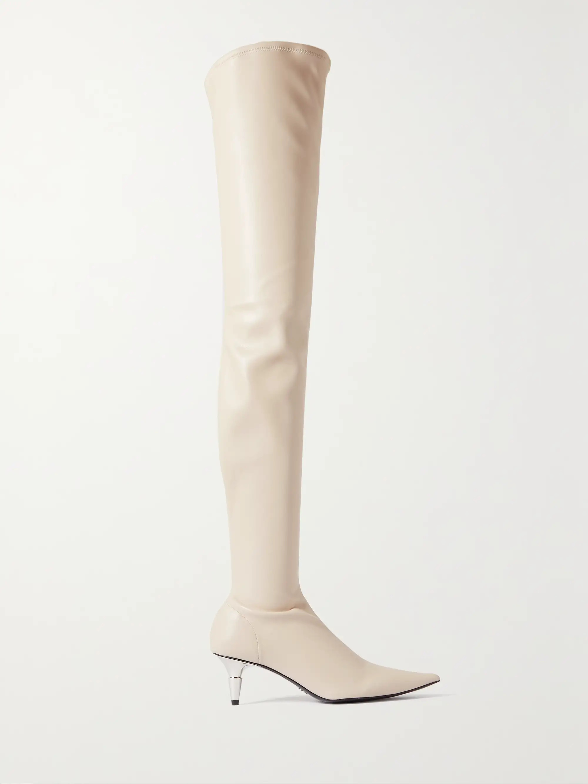 Spike leather over-the-knee boots | NET-A-PORTER (US)