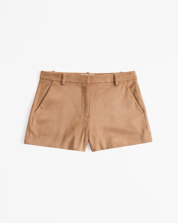 Mid Rise Vegan Suede Short | Abercrombie & Fitch (US)