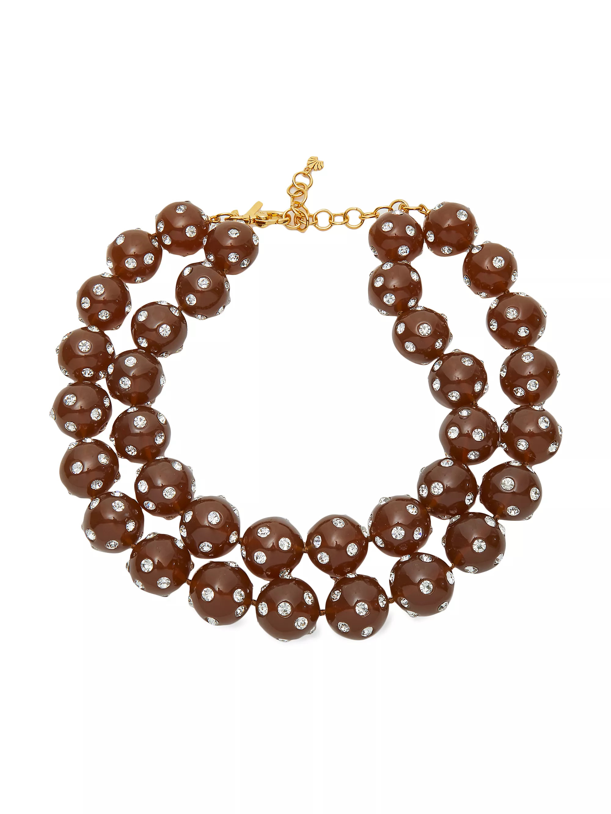 Polka Dot 14K Gold-Plated & Resin Bead Layered Necklace | Saks Fifth Avenue