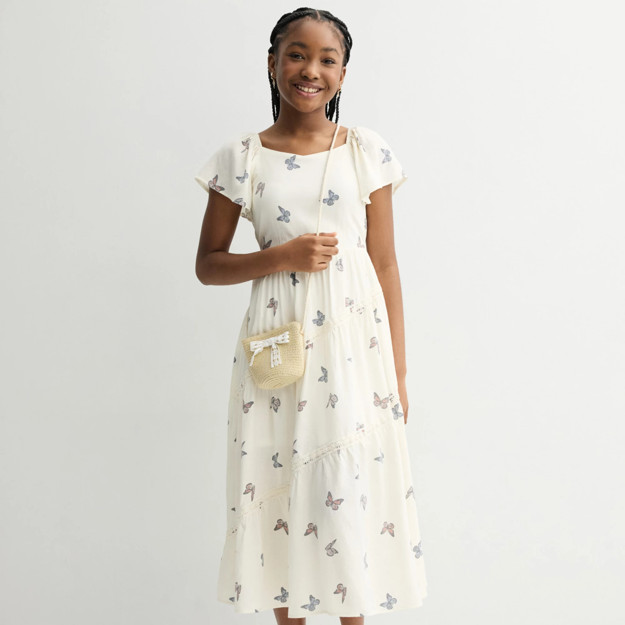 Girls 7-14 Trixxi Printed Maxi Dress With Purse | Kohl's