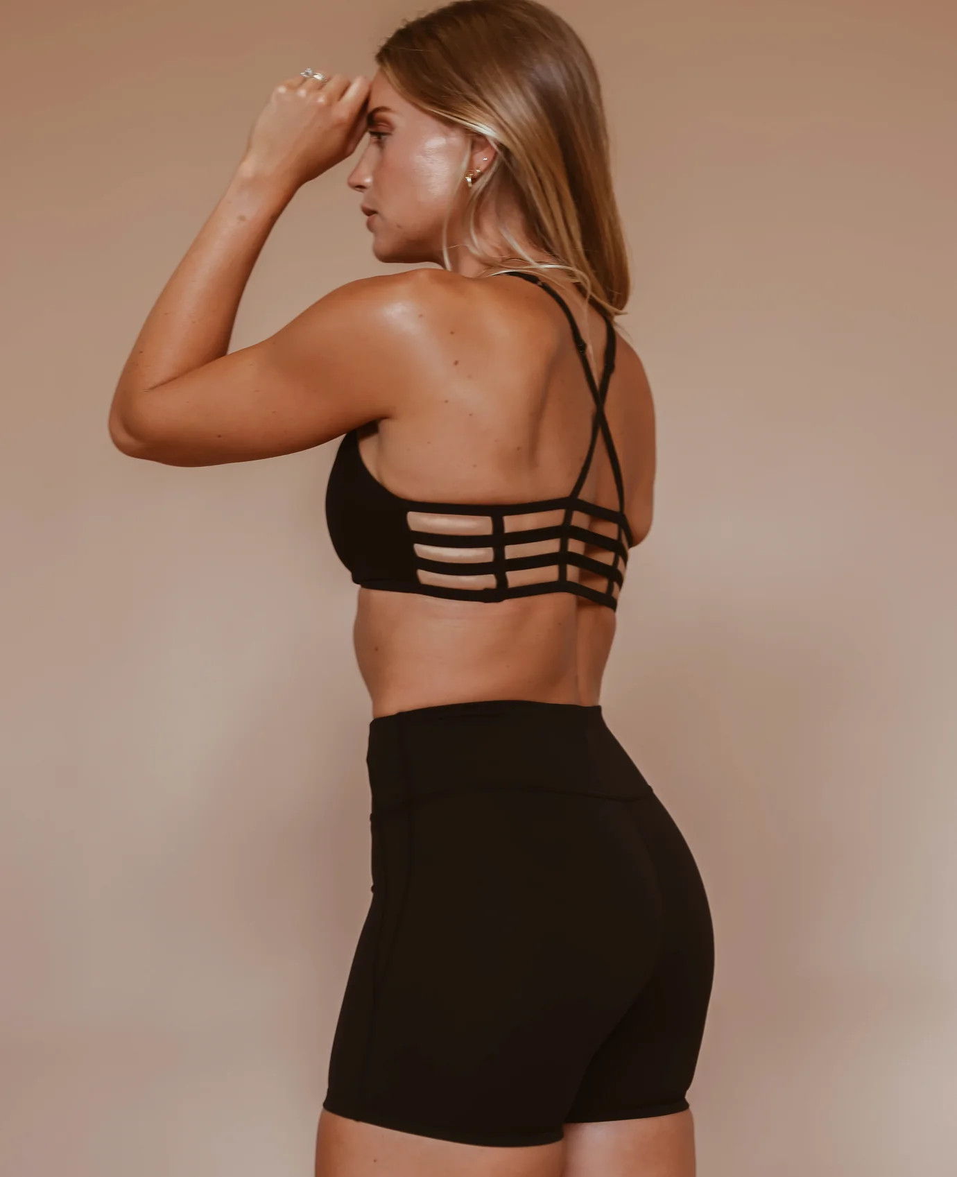 High Rise Biker Short - Black | Cara Loren Active