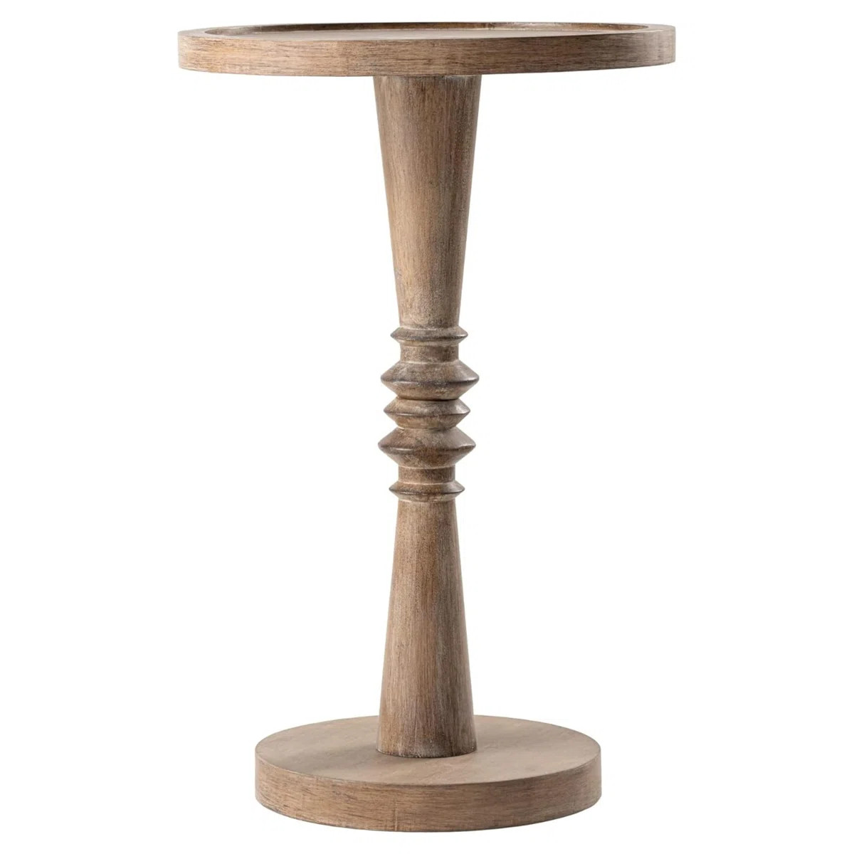 Pedestal Tray Top End Table for Holding Drinks, Lamps or Plants, Brown | Wayfair North America