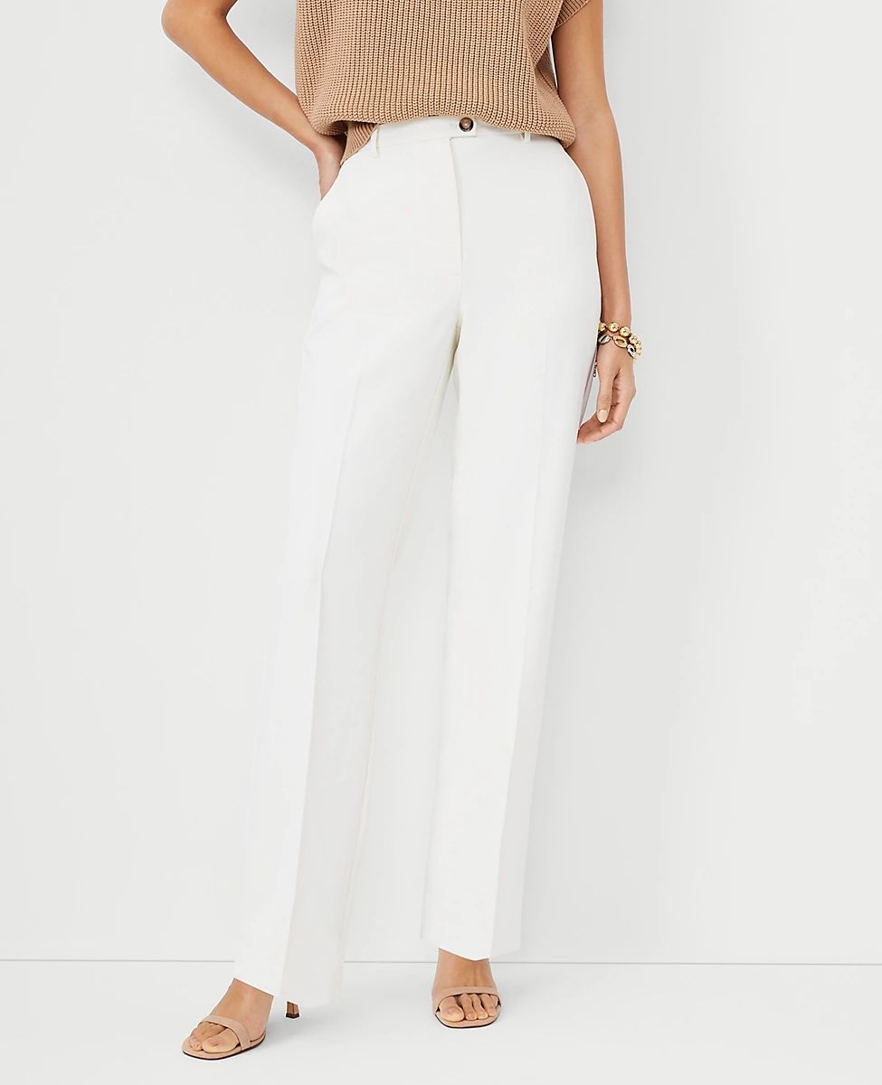 The Slim Straight Pant in Fluid Crepe | Ann Taylor (US)