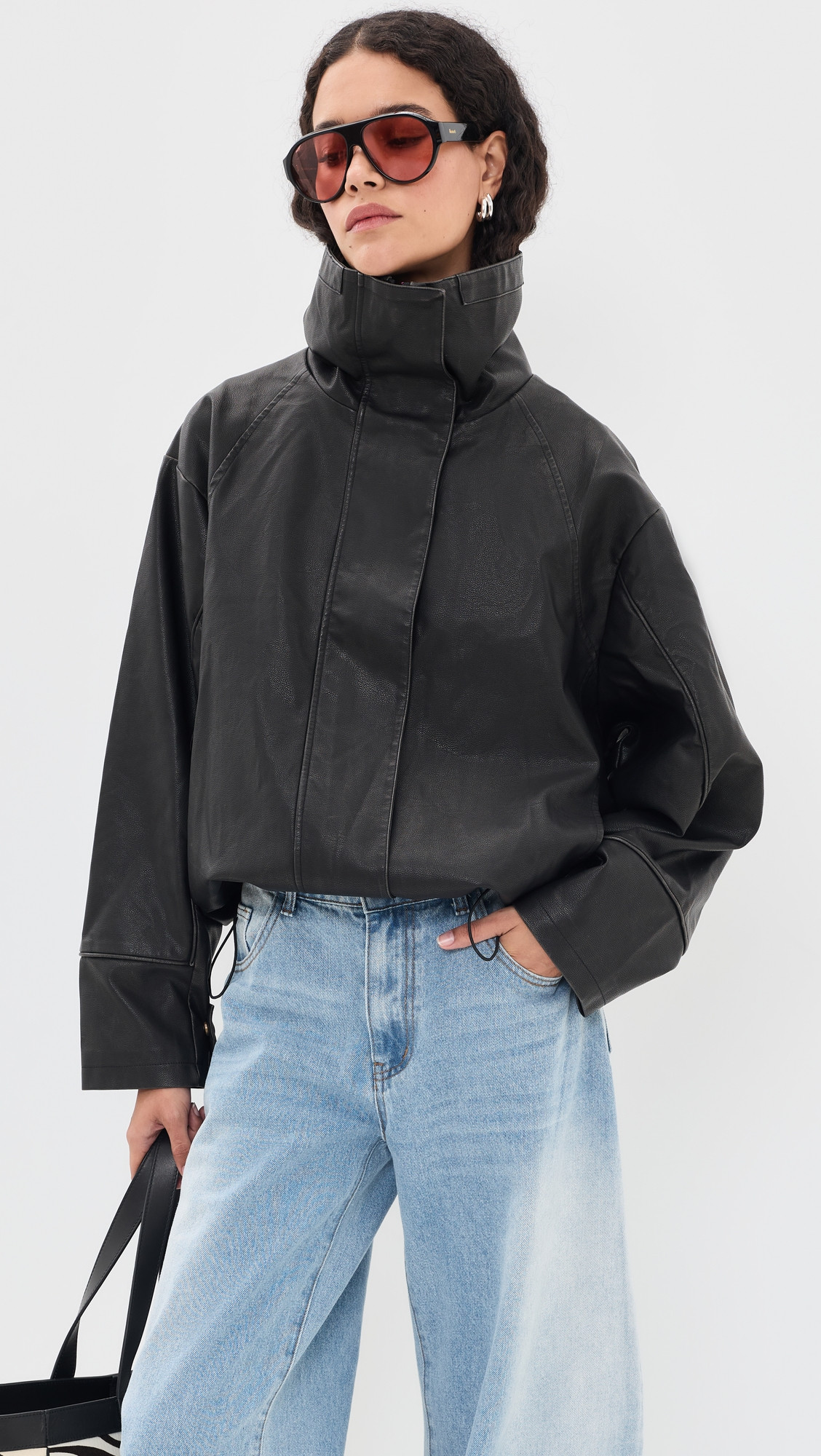 Lioness Shoreline Funnel Jacket Noir S | Shopbop