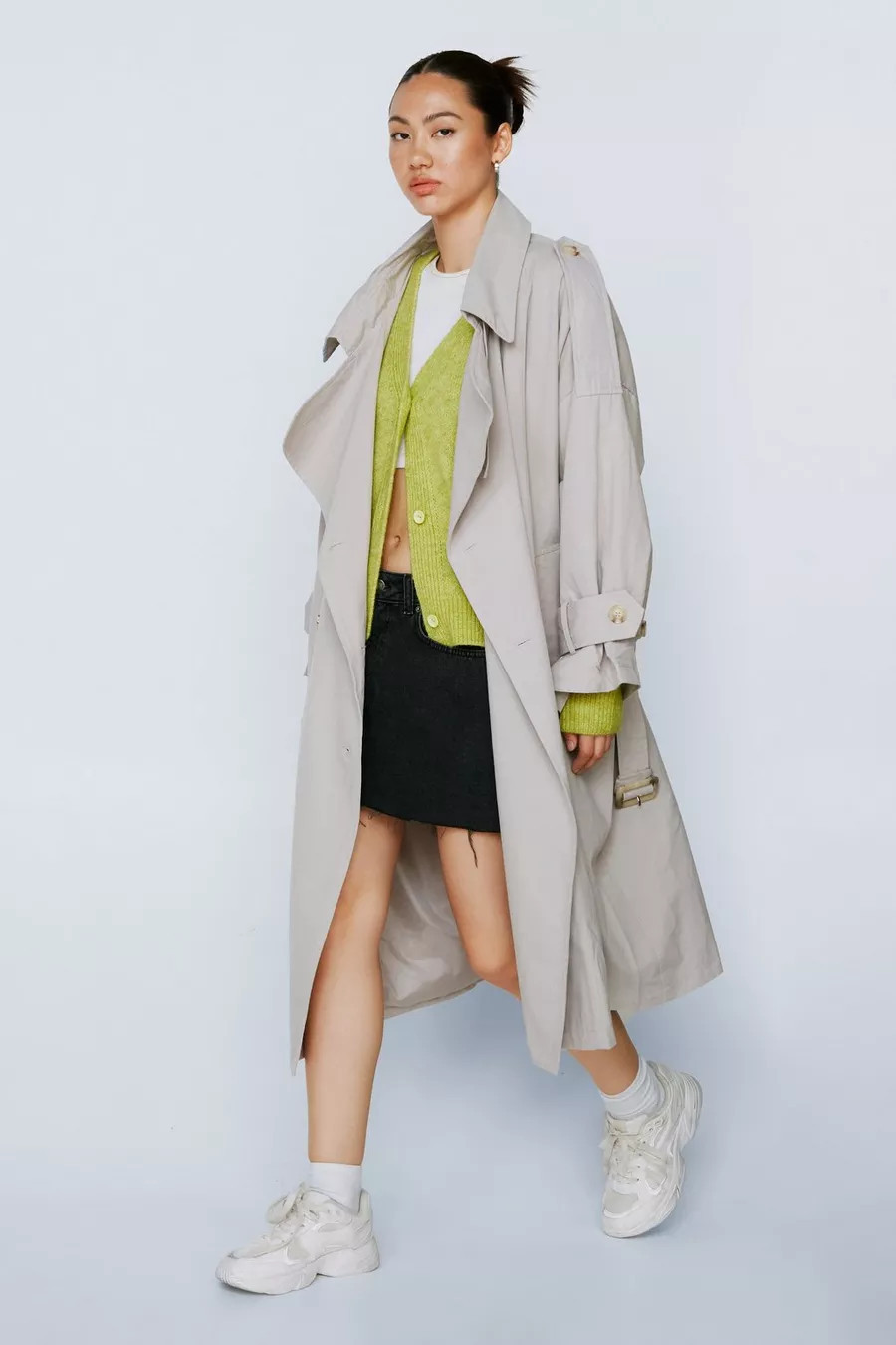 Belted Oversized Double Breasted Trench Coat | Nasty Gal UK (+IE)