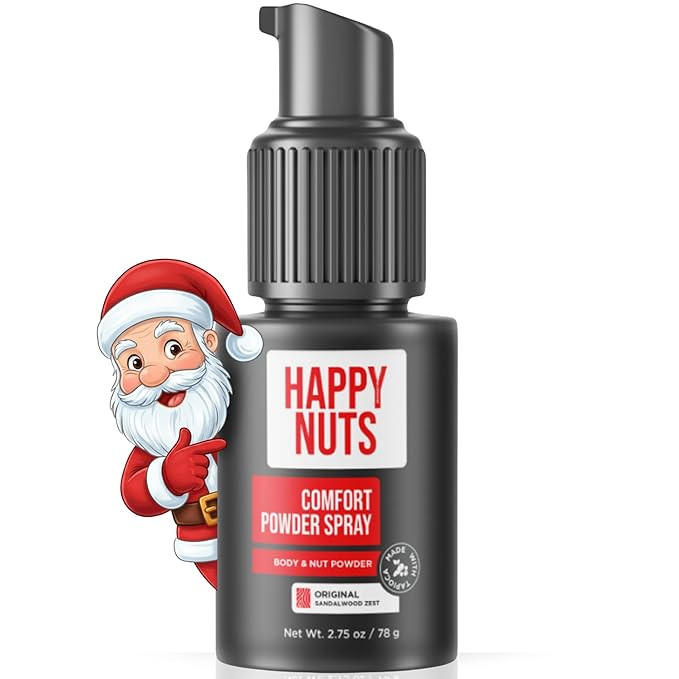 HAPPY NUTS Comfort Powder Spray: Anti Chafing & Mens Deodorant, Aluminum-Free, Sweat and Odor Con... | Amazon (US)