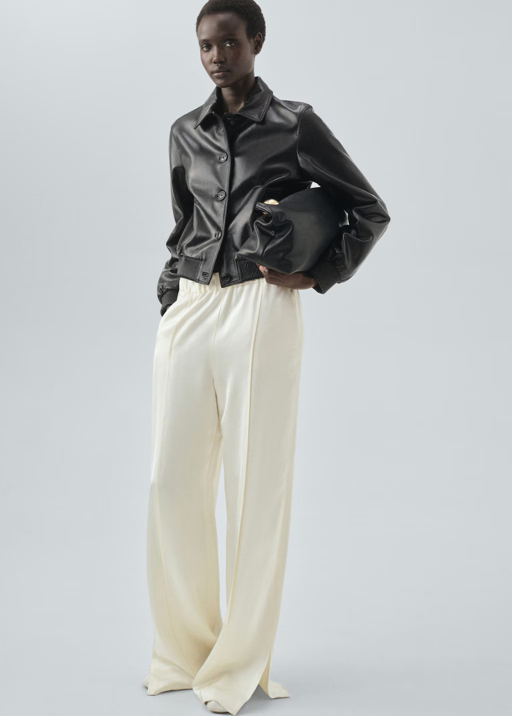 100% leather bomber jacket black - Woman - M - MANGO | MANGO (UK)