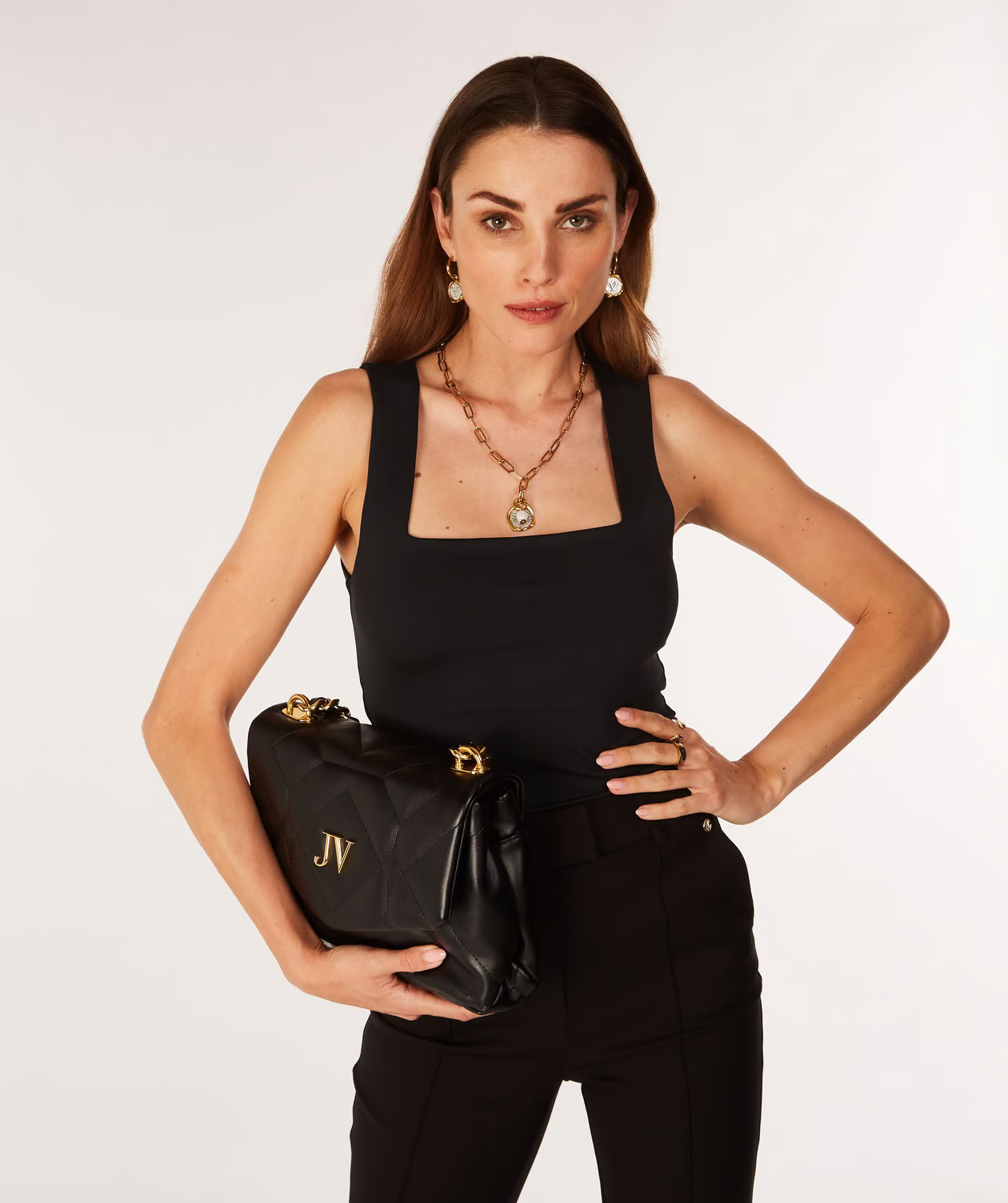 JV LINDE slim fit top - black | JOSH V (NL)