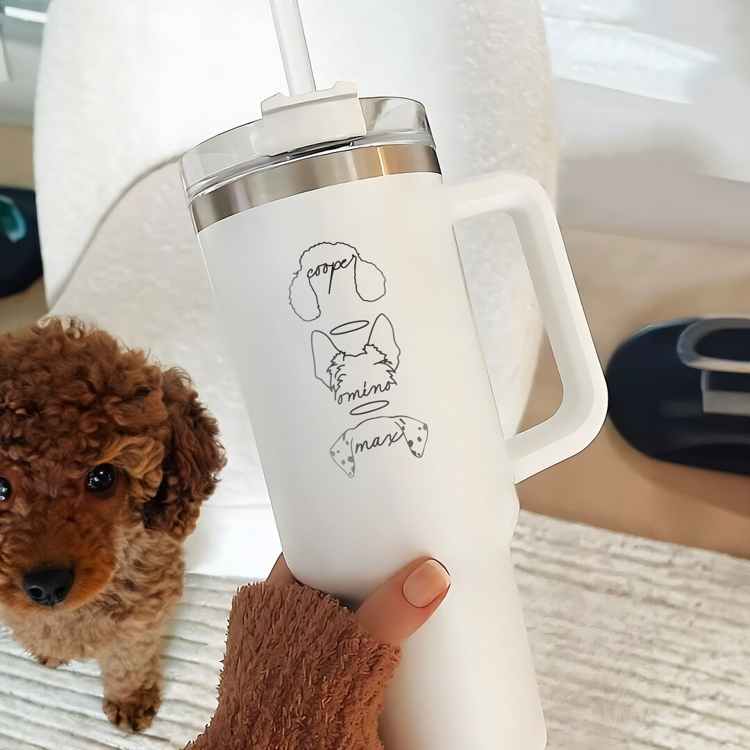 Personalized Dog Tumbler With Dog Ear and Name, Custom Christmas Gifts for Dog Mom, Unique Gifts ... | Etsy (US)