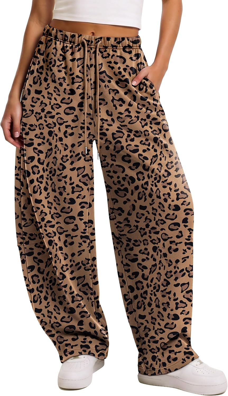 Sampeel Barrel Sweatpants Women 2026 Wide Leg Baggy Pants Comfy Flowy | Amazon (US)