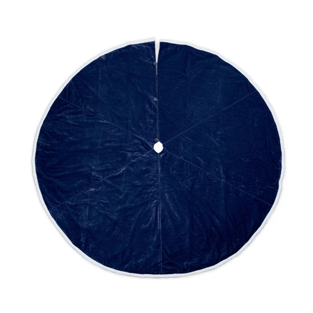Cailíní Coastal Velvet Christmas Tree Skirt - Navy Blue | Cailini Coastal