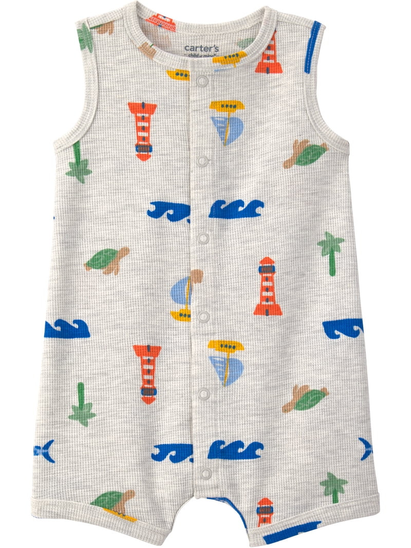 Carter's Child of Mine Baby Boy Romper, Sizes 0/3-24 Months | Walmart (US)
