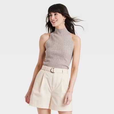 Women's Cable Mock Turtleneck Pullover Sweater - A New Day™ | Target