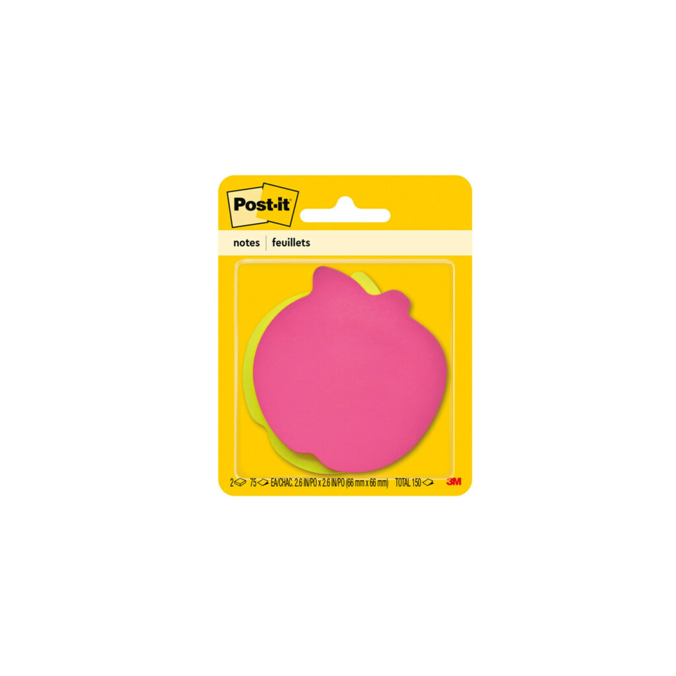 Post-it Notes, Apple Shape, Assorted Colors, 2.6x2.6 in, 2 Pads, 75 Sheets/Pad (7350-APL) | Amazon (US)